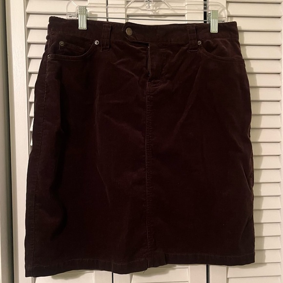The Limited Chocolate Brown Corduroy Pencil Skirt Size 10 - Picture 1 of 10